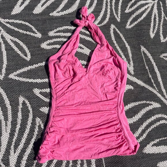 Trina Turk Pink Halter Top - Picture 1 of 4